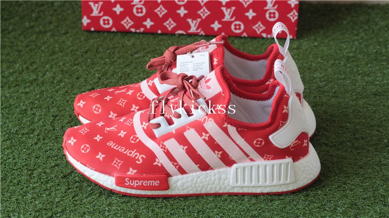 LVS X Supreme Adidas NMD XR1 Red Real Boost